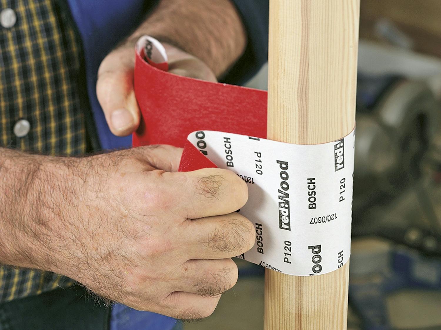 Slipepapir rund rundstokk